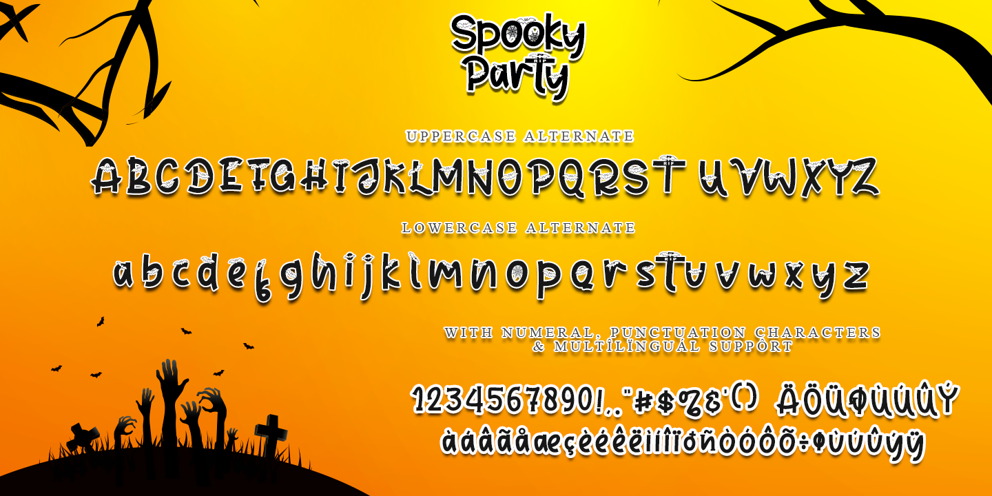 Przykładowa czcionka Spooky Party #3
